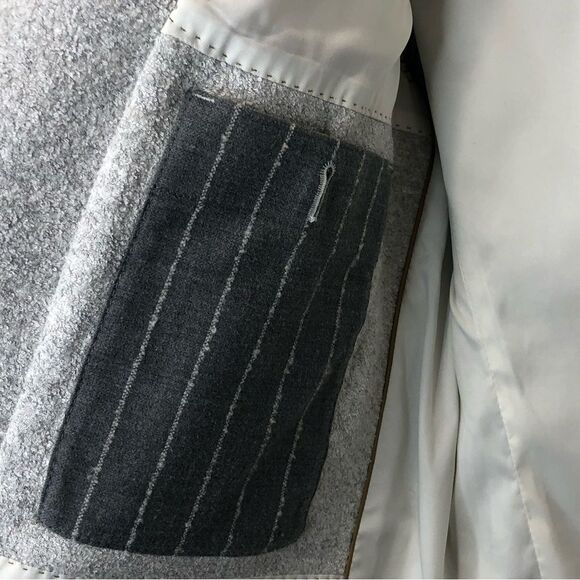 Zara wool blend 2 button grey blazer suit jacket, size 44 - Picture 9 of 15